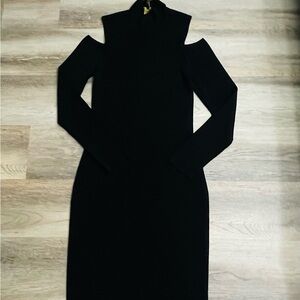 Laundry By Shelli Segal Black Long Sleeve Dress Size M